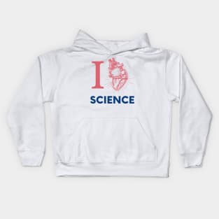 I Love Heart Science Heart Kids Hoodie